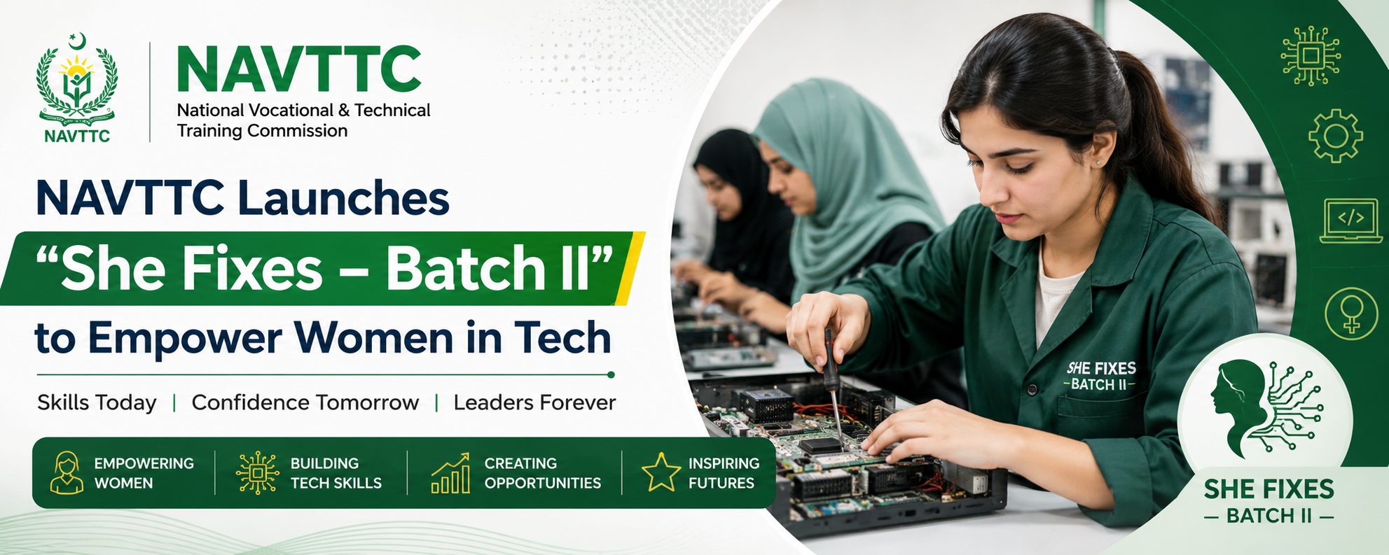 Breaking Barriers: NAVTTC Launches “She Fixes – Batch II” to Empower Women in Tech