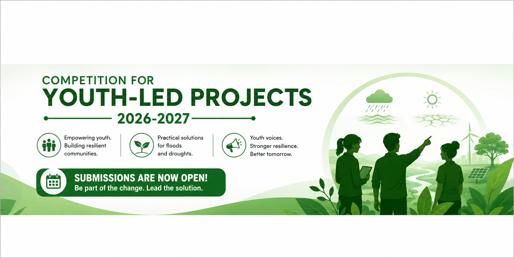 Applications Open| Youth for Flood and Drought Resilience| Get up to CHF 3,000